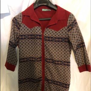 😍KARLIE BUTTON DOWN SHIRT/LONGER FIT, 3/4 SLEEVES